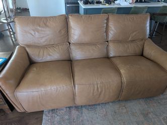Leather reclining couch