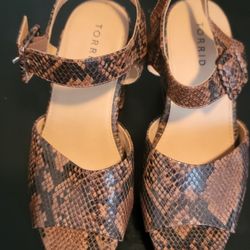 Torrid Brown Snake Print Women's Sandals