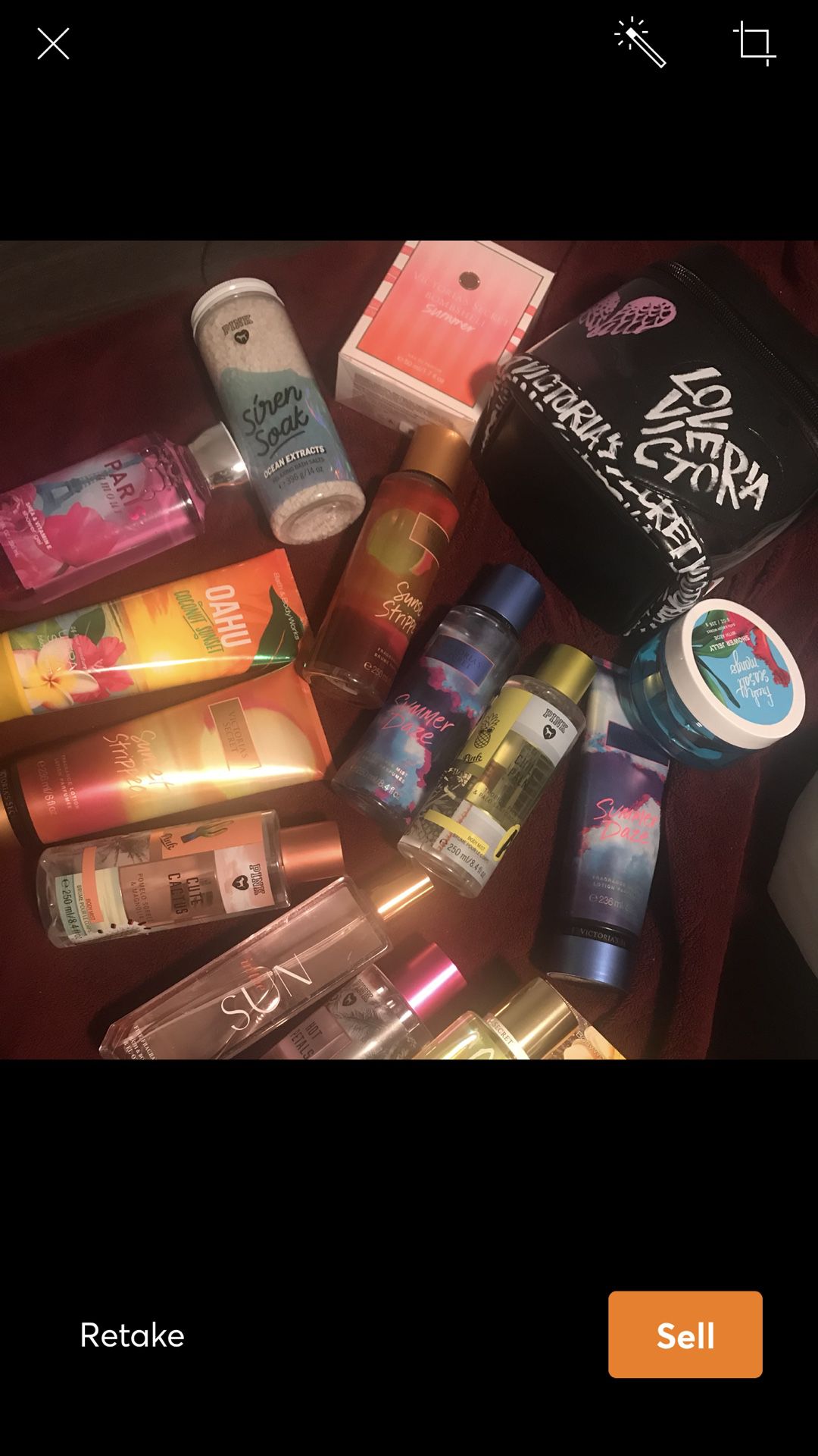 Victoria’s Secret sprays and lotion set