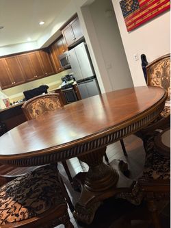 Wooden Table with 4 chairs