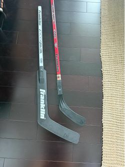 Franklin Street Hockey Stick Bundle – Player Stick + Goalie Stick – Youth/Junior – Barely Used