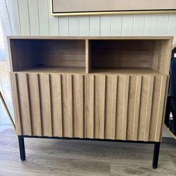 Fluted Storage Cabinet Buffet Sideboard