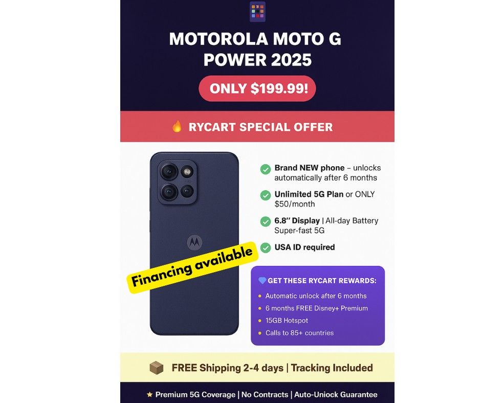 π± Motorola Moto G Power 2025 β Brand New π₯ 5G | Financing Available | Auto-Unlock