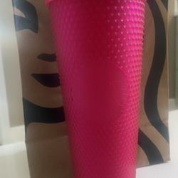 Starbucks Hot Pink Studded Tumbler 