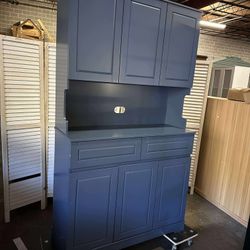 74" Pantry Cabinet, Tall Kitchen Pantry Cabinet with 6 Doors and 2 Drawers, Kitchen Hutch with Wide Countertop, Modern Kitchens Cupboard with Adjustab