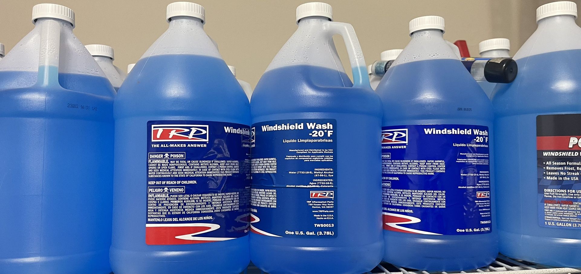 Gallons Of Windshield Washer Fluid