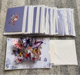 3D pop up butterfly gift cards 18 TOTAL