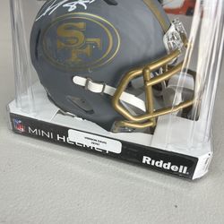 49ERS MINI HELMET SIGNED BY VERNON DAVIS