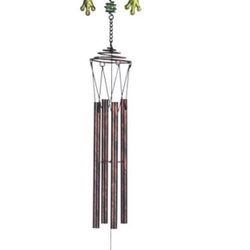 32 Inches Wind Chime Green Frog Glass With Sensor 