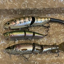Swimbait Large rainbow trout with black paddle tail