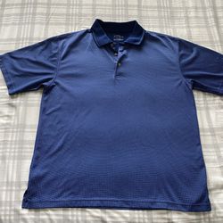 PGA Tour Men’s Polo Shirt Golf Size XL  Blue Short Sleeve