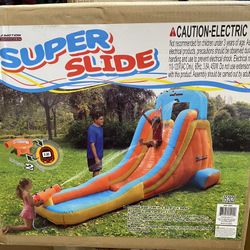 Brand new Super Slide inflatable water slide blower included 