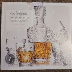 Casa De La Elegancia Glass Decanter Set