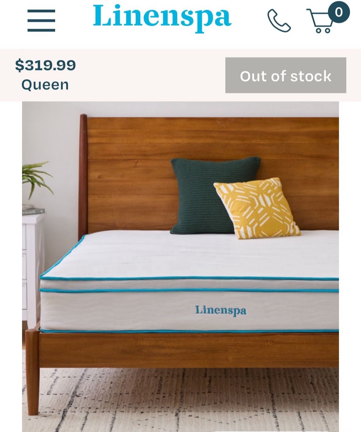 Linenspa Essentials 10 in. AlwaysCool Queen Memory Foam Hybrid Mattress