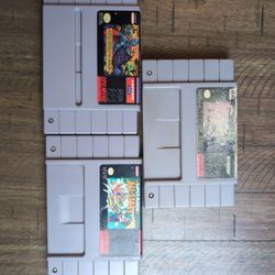 Pre Owned 3 Games As Bundle Snes Cartridge 