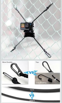 Action cam fence mount