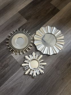 small silver mirrors small