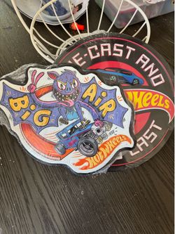 Hot wheels metal signs