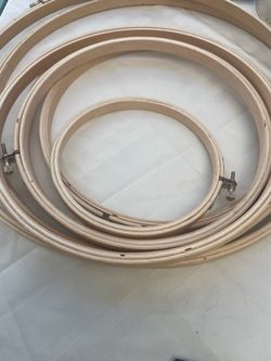 Wooden Embroidery Hoops Set of 3