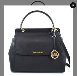 Michael Kors Talia Large Top Handle Black Leather Satchel brand new with tags***