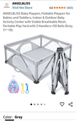 New BabyBliss PlayYard for Sale in Manteca  large 71" x 79"
