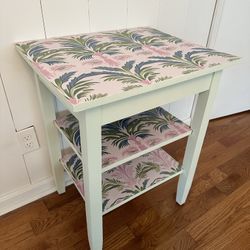 Pink And Green Coastal Bar Table 