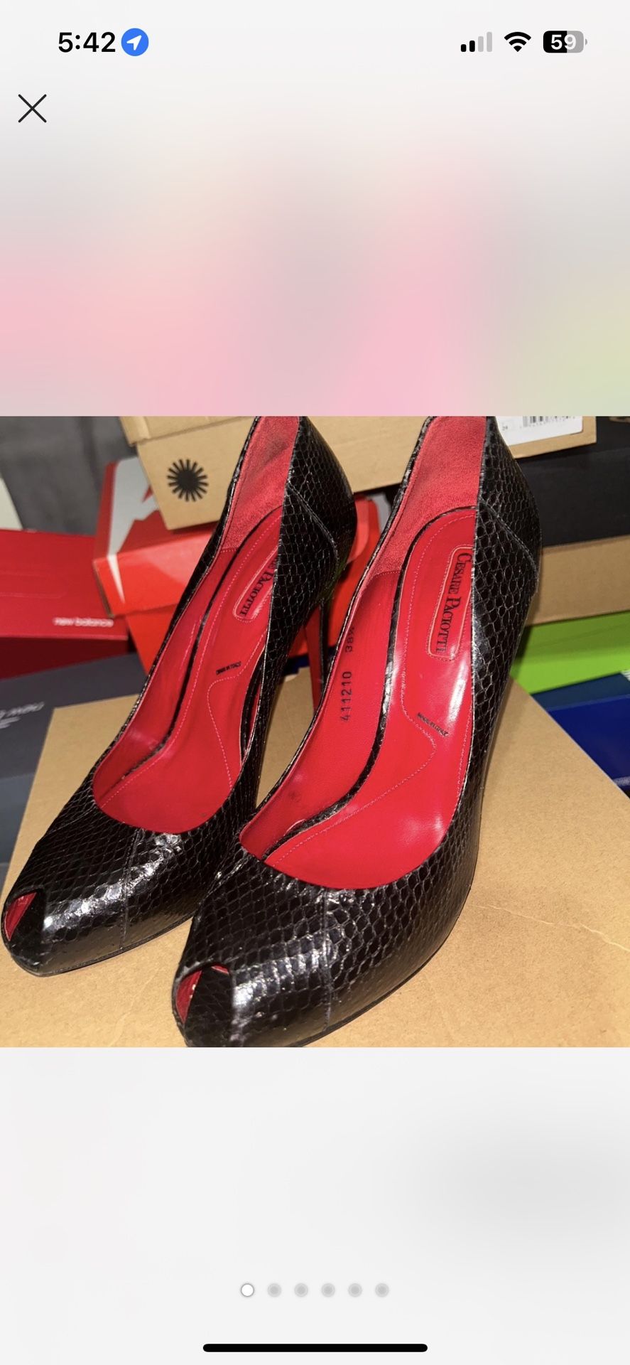 Cesare paciotti snakeskin heels