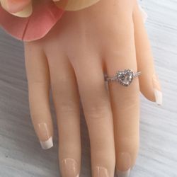Heart Shaped Ring, Size 8