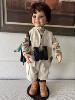 Vintage Porcelain Safari Boy