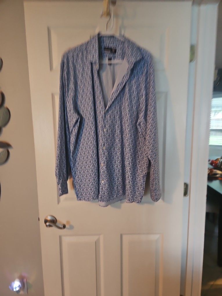 Mens J FERRAR Dress Shirt Size XL 171/2 34-35