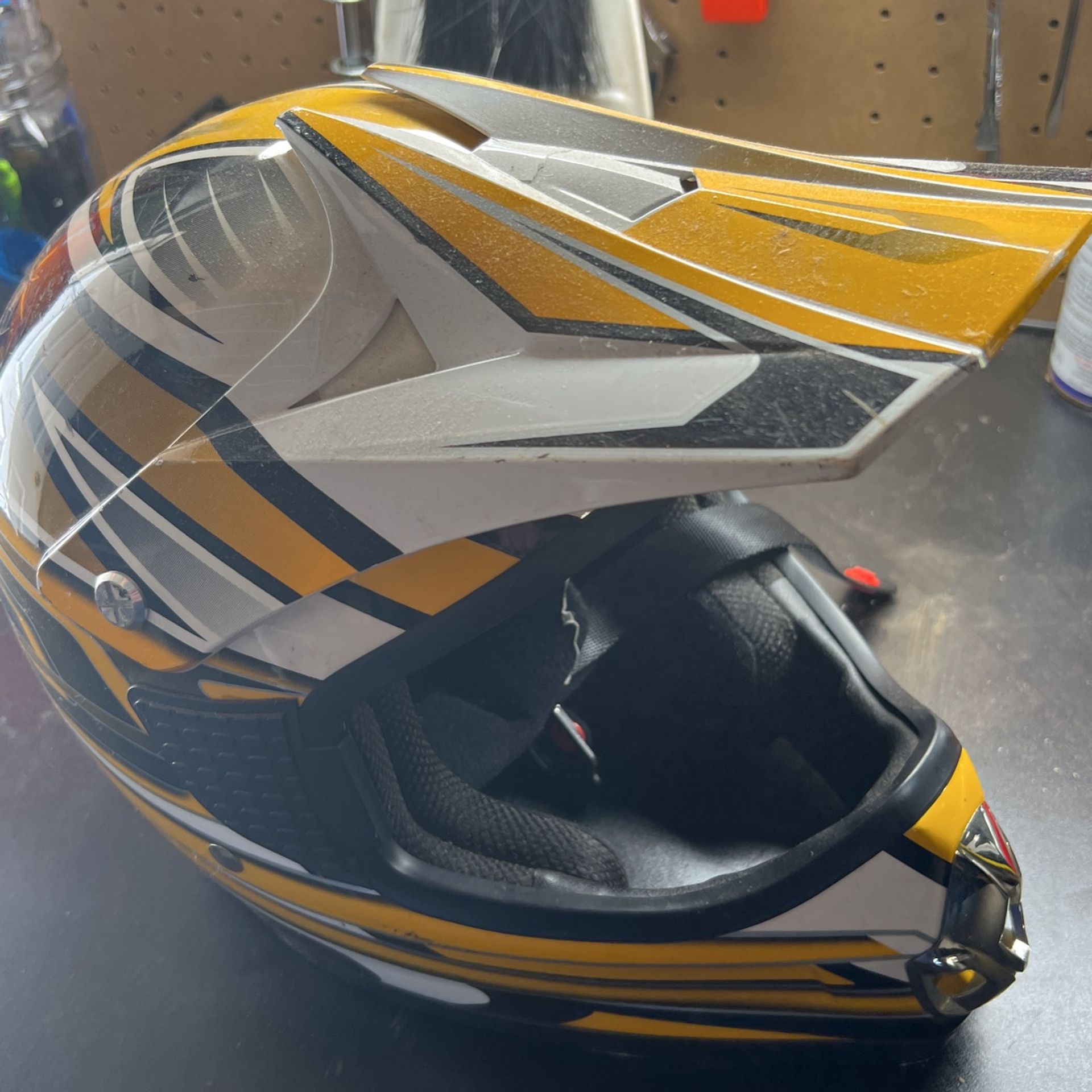 Helmet With Yellow And Black