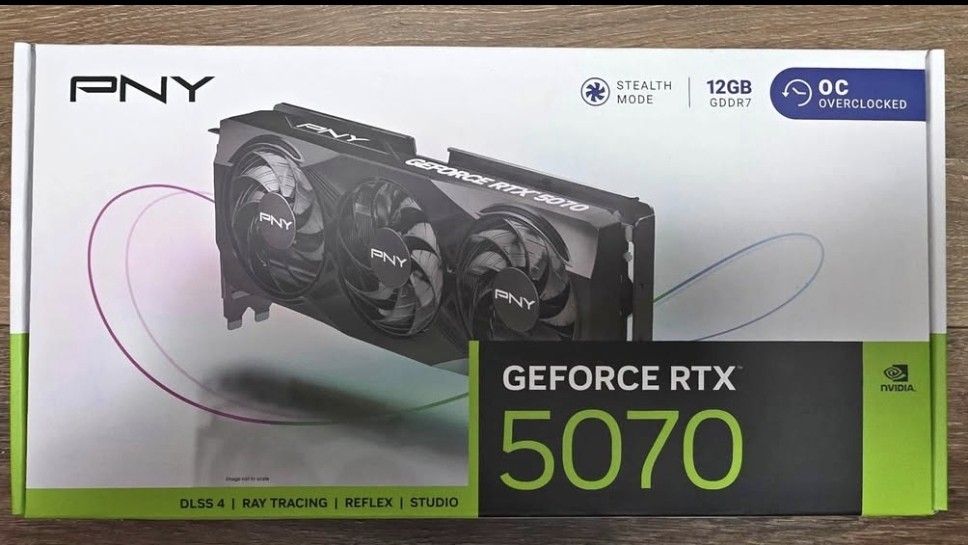 PNY-GeForce RTX 5070 12gb OC Triple fan graphics card