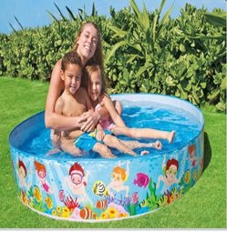 BRAND NEW IN BOX POOL SNAP SET 5x10 Assembled Dimensions: 60" x 10" Allows for 9.5" of water 119 gallon (450 L) capacity Includes repair patch Care