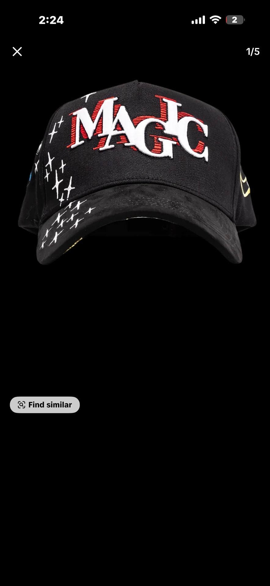 GALLO FINO X MARCA REGISTRADA COLLAB BLACK SNAPBACK HAT GFMAGIC BLK