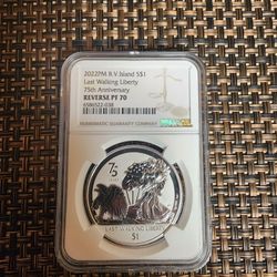 2022 $1 Last Walking Liberty Silver 1oz Coin British Virgin Islands NGC rev pf