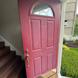 Front Door 🚪 Single Door ( Burgundy Color)