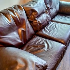 Real Leather Sofa 