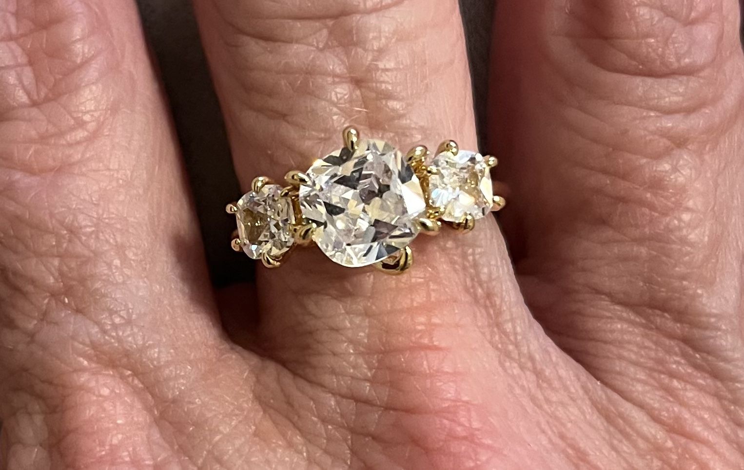 New CZ gold filled wedding ring size 9