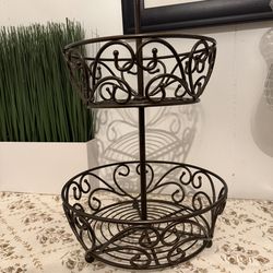 Princess House Two tier fruit basket