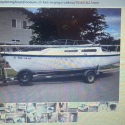 25 Foot Mcgregor Sailboat With Trailer And Motor