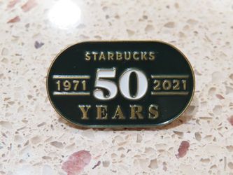 Starbucks 50 Years Commemorative Pin 1(contact info removed) Coffee NEW
