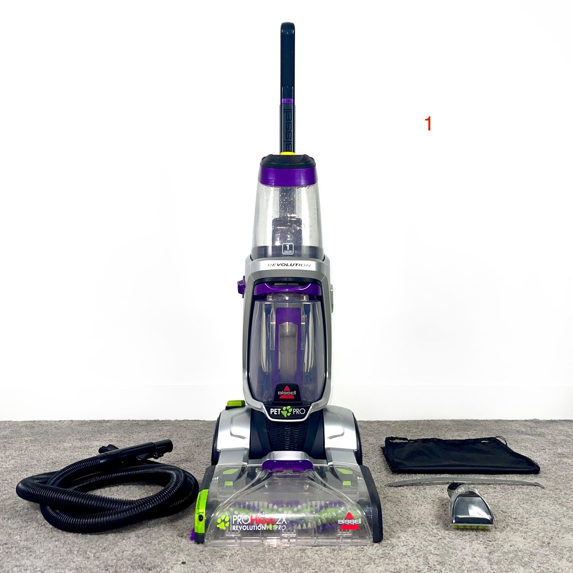 Bissell Revolution Pro Heat 2X Pet Pro Carpet Shampoo Cleaner w/ accessories - Vacuum