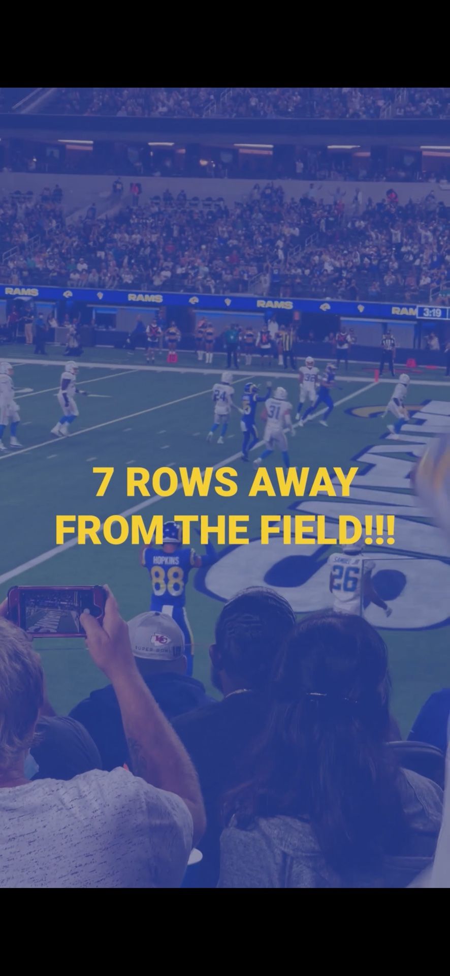 2 Club Level Rams Tickets + VIP Access 7 Rows From The Field!