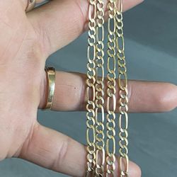 10kt Solic  Figaro Chain 