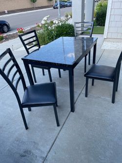 4 Chairs Dining Table Set