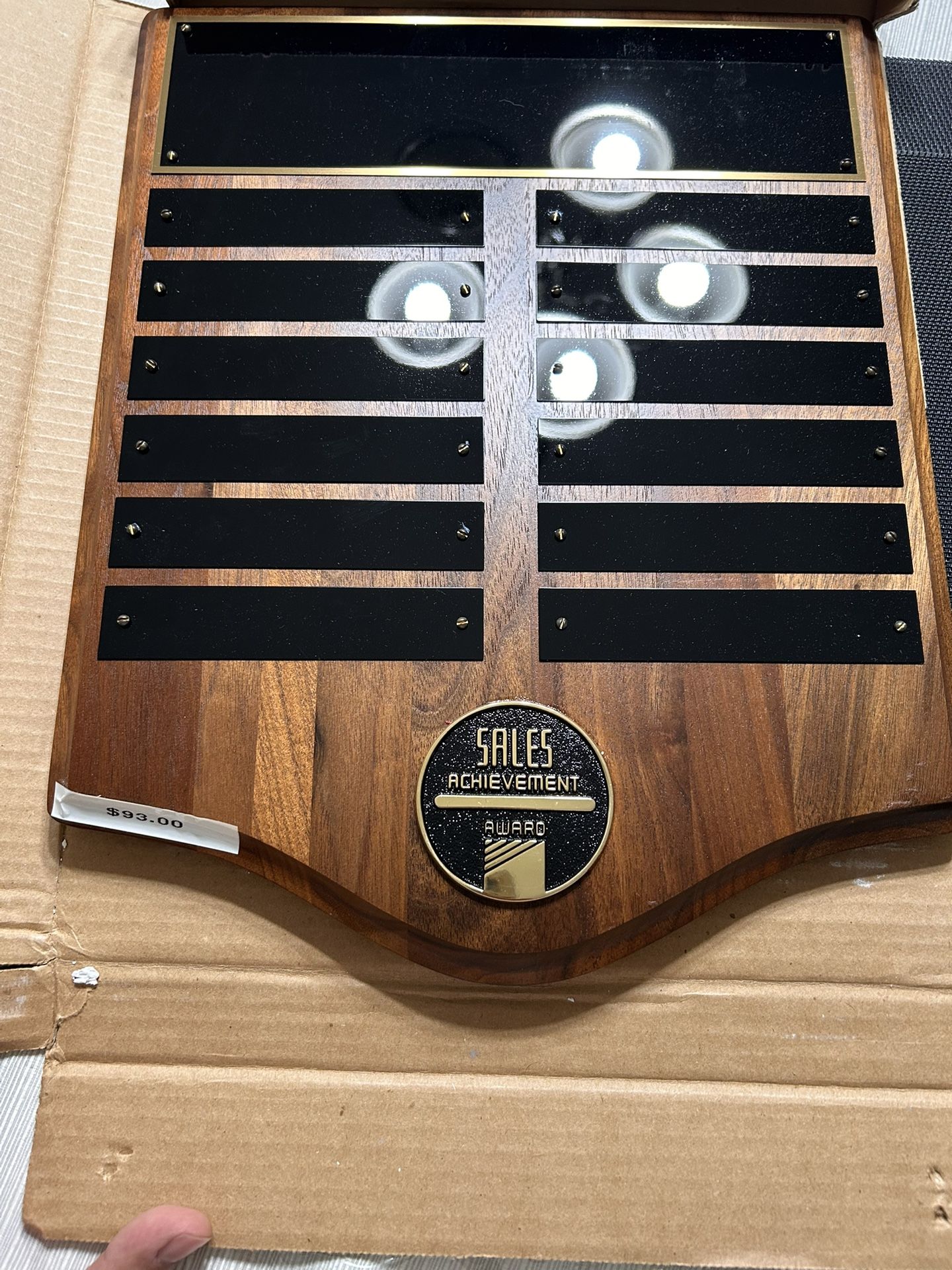 Sales Achievement Award Office Plaque