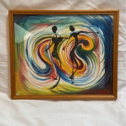 Framed Hand Painted Acrylic Painting