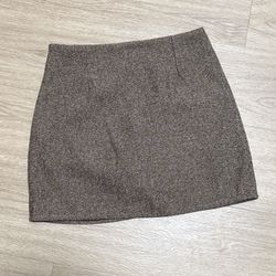 CNC Gray Pencil Mini Skirt for Work L