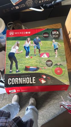 Wicked big sports pop open and play classic cornhole on the go game