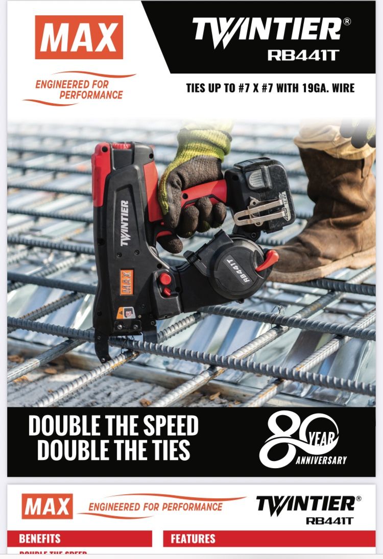 Max  TwinTier Cordless Rebar Wire Tier